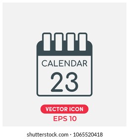 Calendar Vector Icon.Flat,Modern,Creative Calendar Vector Icon Illustration For Web And Mobile App.Ui/Ux