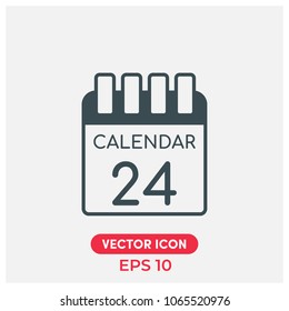Calendar Vector Icon.Flat,Modern,Creative Calendar Vector Icon Illustration For Web And Mobile App.Ui/Ux