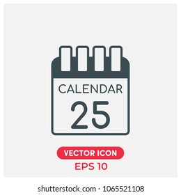 Calendar Vector Icon.Flat,Modern,Creative Calendar Vector Icon Illustration For Web And Mobile App.Ui/Ux