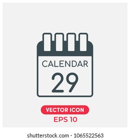 Calendar Vector Icon.Flat,Modern,Creative Calendar Vector Icon Illustration For Web And Mobile App.Ui/Ux