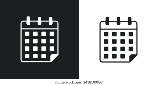 Calendar vector icons with check mark. Set of calendar symbols. Meeting timing icon. Symbol reminder event in calendar in vector black design flat style