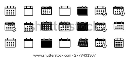 Calendar vector icons. Calendar icon set. Calender symbol. Calendar planner icon collection.books. Various books icons 