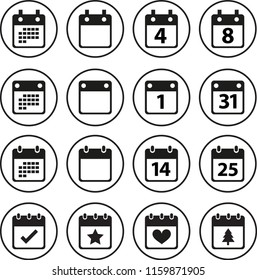Calendar vector icons set
