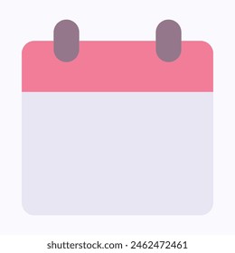 Iconos vectoriales de calendario. Símbolo de calendario, Vector aislado de estilo plano.