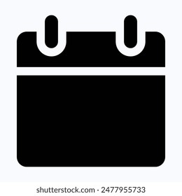 Calendar Vector Icons. Calendar Symbol, Isolated Silhouette Vector Icon.
