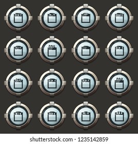 calendar vector icons for user interface design