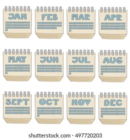  Calendar vector illustration 