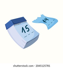 Calendar. Vector illustration in flat style