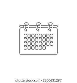 calendar , vector, illustration, image that describes the shape of the calendar