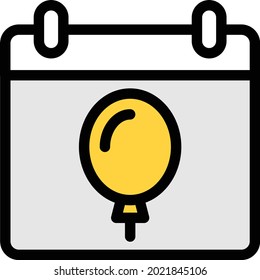 KalenderVektorgrafik einzeln auf transparentem Hintergrund . Farbvektorsymbole für Konzepte oder Web-Grafiken.