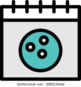 KalenderVektorgrafik einzeln auf transparentem Hintergrund . Farbvektorsymbole für Konzepte oder Web-Grafiken.
