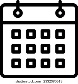 ilustración vectorial de calendario aislada en iconos vectoriales de color de fondo transparente para conceptos o gráficos web.
