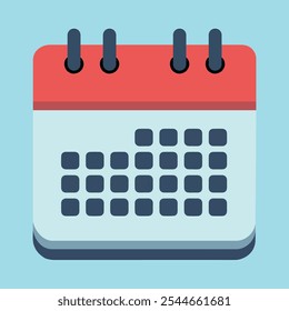 Ilustración vectorial de calendario sin fecha y calendario ilustración tipo de icono Ilustración de calendario de mesa mensual y anual con fecha icónica y cuadro de fecha