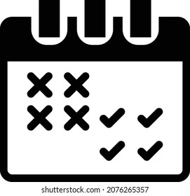 calendar Vector illustration on a transparent background. Premium quality symbols. Glyphs  vector icon for concept and graphic design.