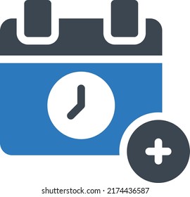 ilustración del vector de calendario en un fondo transparente. Símbolos de calidad superior. Iconos vectoriales de glifos para diseño de conceptos y gráficos. 
