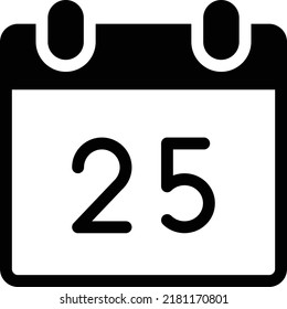 Calendar Vector illustration on a transparent background.Premium quality symbols.Glyphs vector icon for concept and graphic design.