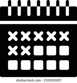 calendar   Vector illustration on a transparent background. Premium quality symbols. Glyphs vector icons for concept and graphic design.
