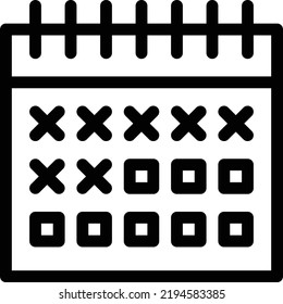 calendar Vector illustration on a transparent background.Premium quality symmbols.Stroke vector icons for concept and graphic design.