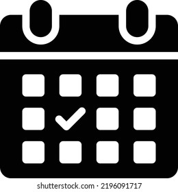 calendar  Vector illustration on a transparent background. Premium quality symmbols. Glyphs vector icons for concept and graphic design.