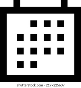 Ilustración del vector de calendario en un fondo transparente.Símbolos de calidad premium.Icono vectorial de trazo para el concepto y el diseño gráfico.