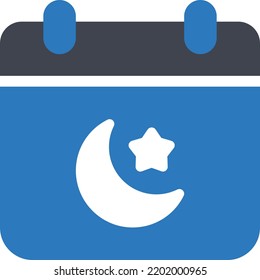 ilustración del vector de calendario en un fondo transparente. Símbolos de calidad superior. Iconos vectoriales de glifos para diseño de conceptos y gráficos. 

