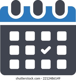 calendar Vector illustration on a transparent background. Premium quality symmbols. Glyphs vector icons for concept and graphic design. 
