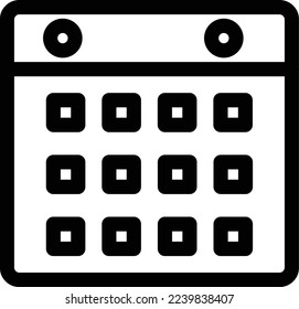 calendar Vector illustration on a transparent background. Premium quality symmbols. Thin line vector icons for concept and graphic design.