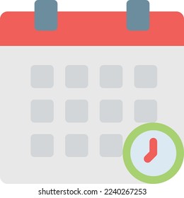 ilustración del vector de calendario en un fondo transparente. Símbolos de calidad superior. Iconos vectoriales de color de línea para el concepto y el diseño gráfico.