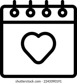 ilustración del vector de calendario en un fondo transparente. Símbolos de calidad superior. Iconos vectoriales de línea delgada para el diseño de conceptos y gráficos.