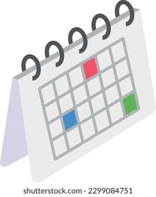 ilustración del vector de calendario en un fondo transparente. Símbolos de calidad premium. Iconos planos para el concepto y el diseño gráfico.