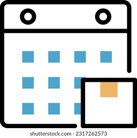 calendar  Vector illustration on a transparent background. Premium quality symmbols. Line Color vector icons for concept and graphic design.