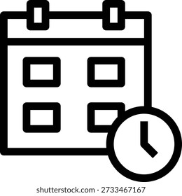 calendar Vector illustration on a transparent background. Premium quality symmbols. Thin line vector icons for concept and graphic design.