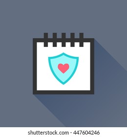 Calendar vector illustrator & conceptual icon