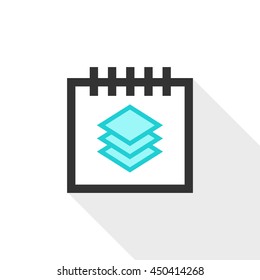 Calendar vector illustrator & conceptual icon