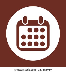 Calendar  Vector Image. Modern design flat style icon