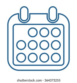 Calendar  Vector Image. Modern design flat style icon