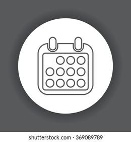 Calendar  Vector Image. Modern design flat style icon