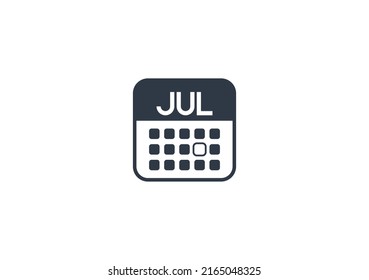 Calendar Vector Isolated Emoticon. Calendar Icon