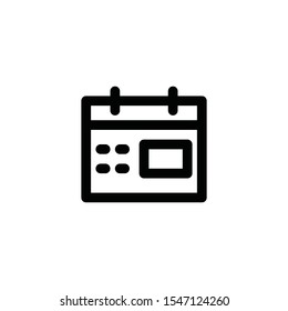 calendar vector line icon design