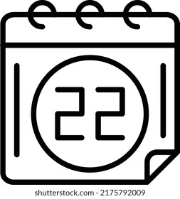 Diseño de iconos de línea de vector de calendario