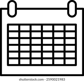 Calendar Vector Line Icon Design