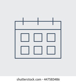 Calendar Vector Line Icon. Eps.-10.