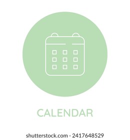 Calendar. Vector linear icon on background