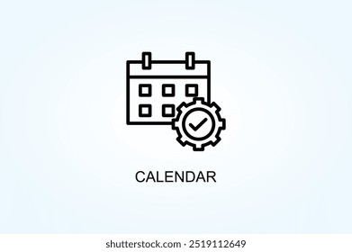 Calendar Vector Or Logo Sign Symbol Illustration