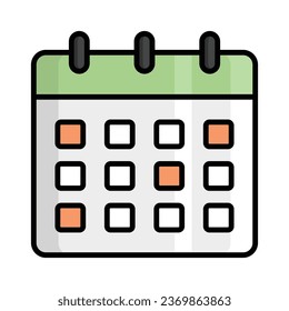 Calendar vector modern icon, office supplies