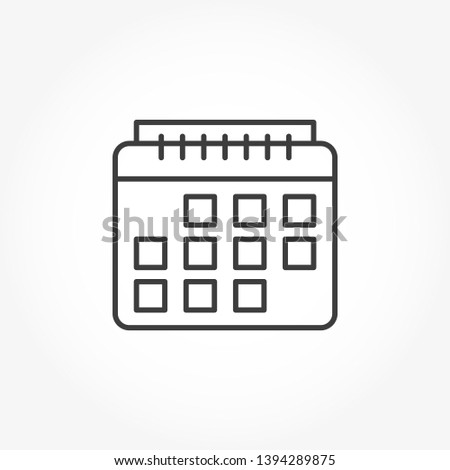 Calendar Vector Out Line Icon