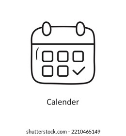 calendar Vector outline Icon Design illustration. Workout Symbol on White background EPS 10 File