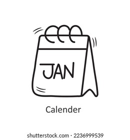 Kalender, Vektorgrafik Symbol Design Illustration. Neujahrssymbol auf weißem Hintergrund EPS10-Datei