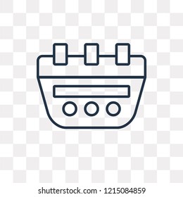 Calendar vector outline icon isolated on transparent background, high quality linear Calendar transparency concept can be used web and mobile