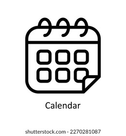 Calendar Vector   outline Icons. Simple stock illustration stock